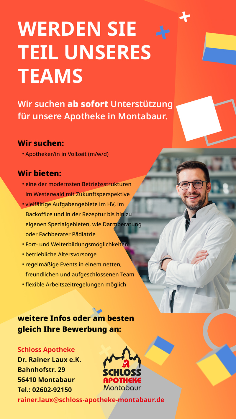 Stellenanzeige Apotheker Montabaur